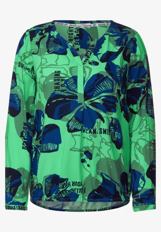 Bluse im Multicolorprint smash green