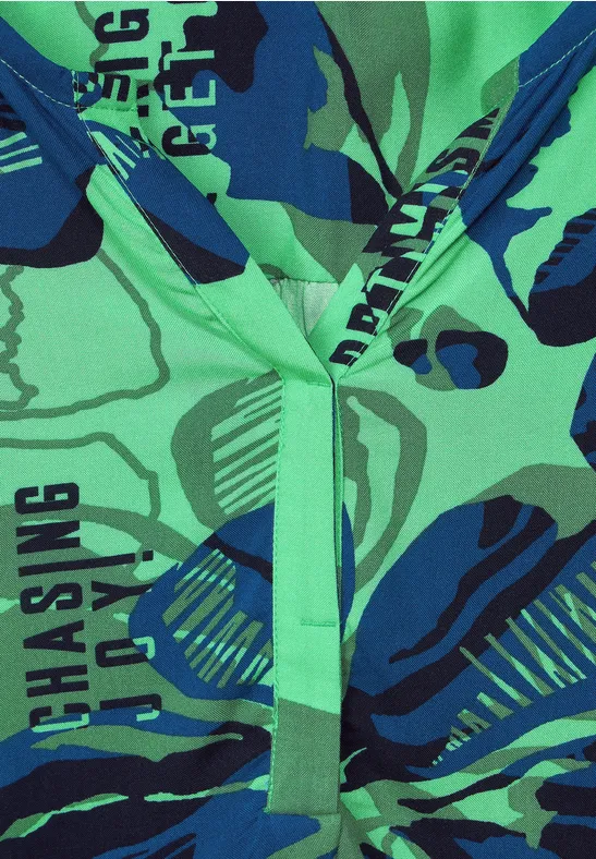 Bluse im Multicolorprint smash green