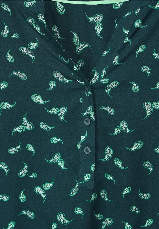 Blouse met onopvallend patroon cypress green