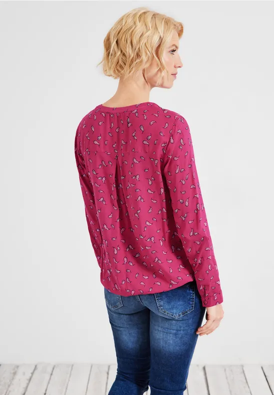 Blouse met onopvallend patroon fresh pink