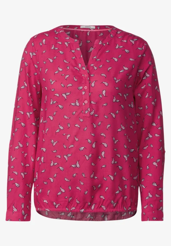 Blouse met onopvallend patroon fresh pink