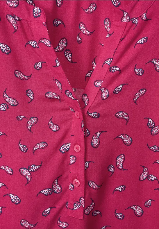 Blouse met onopvallend patroon fresh pink