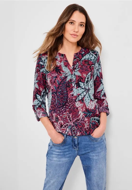 Viscose blouse met print fresh pink
