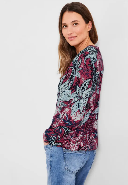 Viscose blouse met print fresh pink