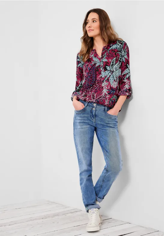 Viscose blouse met print fresh pink