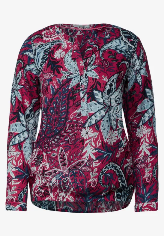 Viscose blouse met print fresh pink