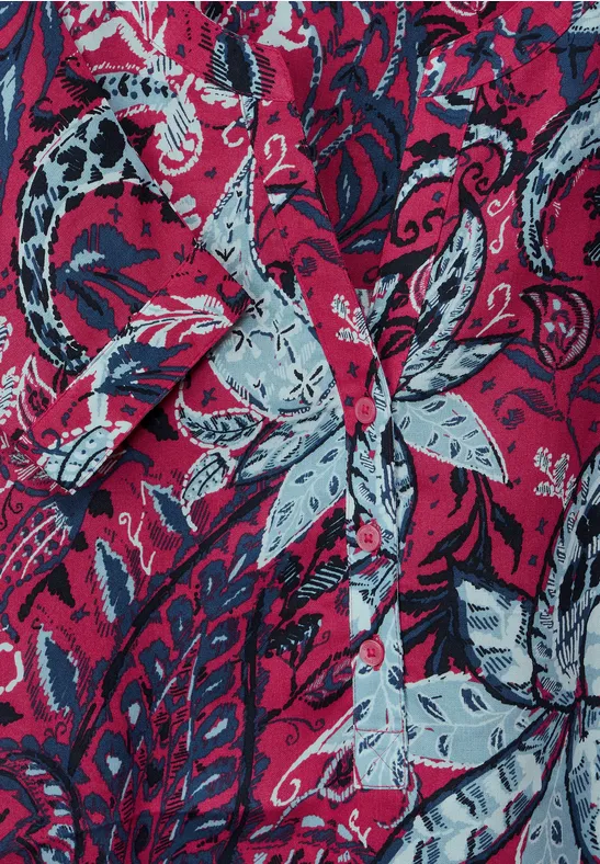 Viscose blouse met print fresh pink