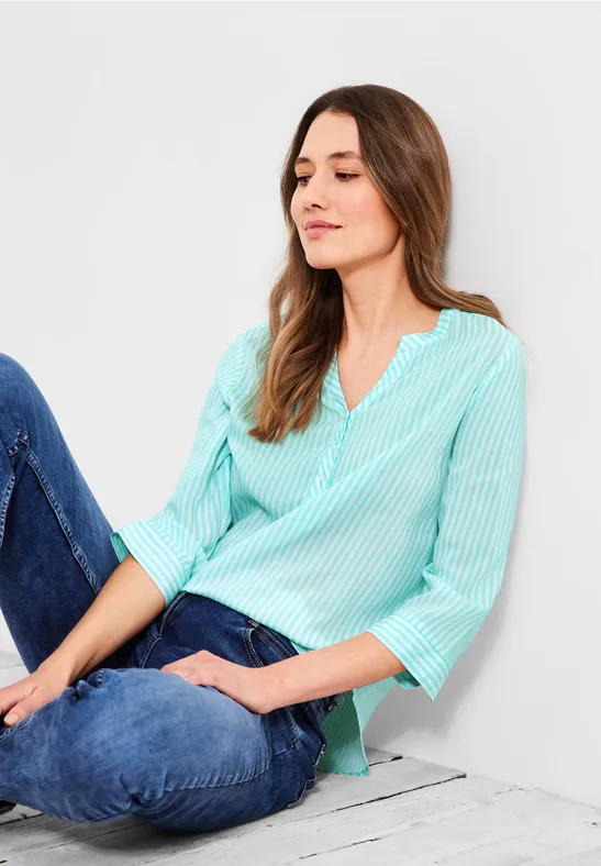 Bluse mit Streifen clary mint