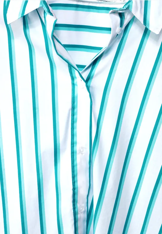 Chemisier à rayures multicolores clary mint