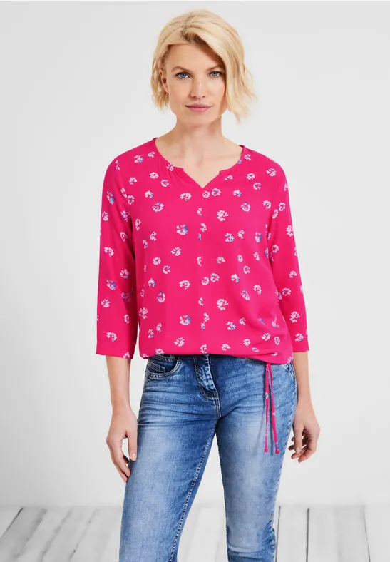 Minimalprint Bluse fresh pink