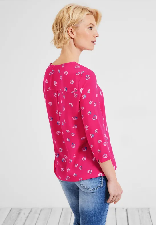 Minimalprint Bluse fresh pink