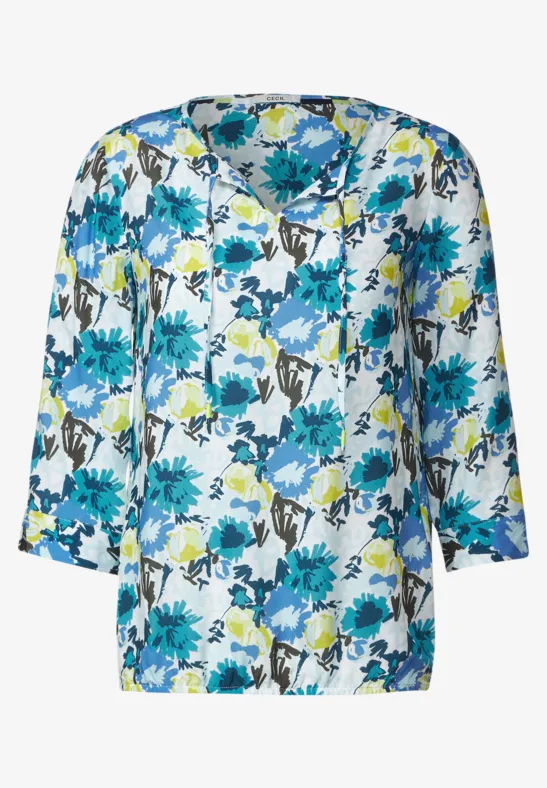 Multicolor Print Bluse vanilla white