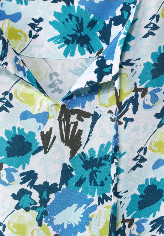 Multicolor Print Bluse vanilla white