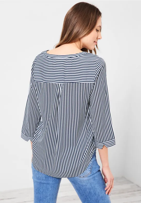Bluse mit Streifen deep blue