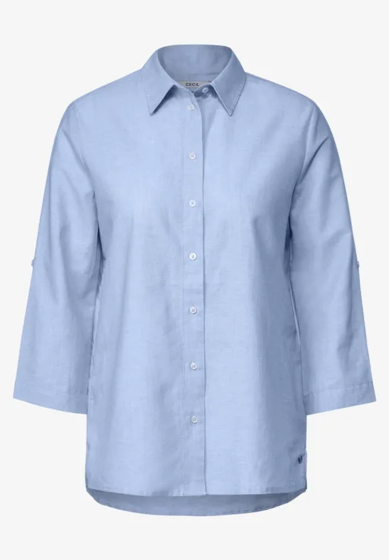 Chambray Longbluse blouse blue