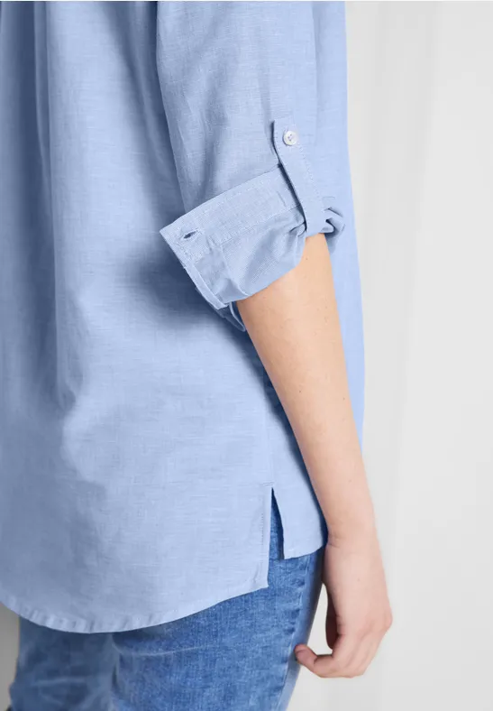 Chambray Longbluse blouse blue
