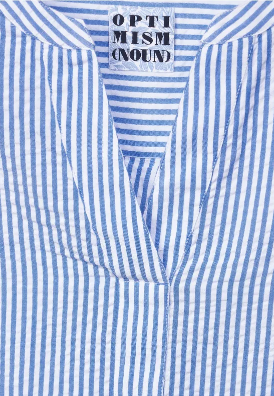 Seersucker Bluse blouse blue