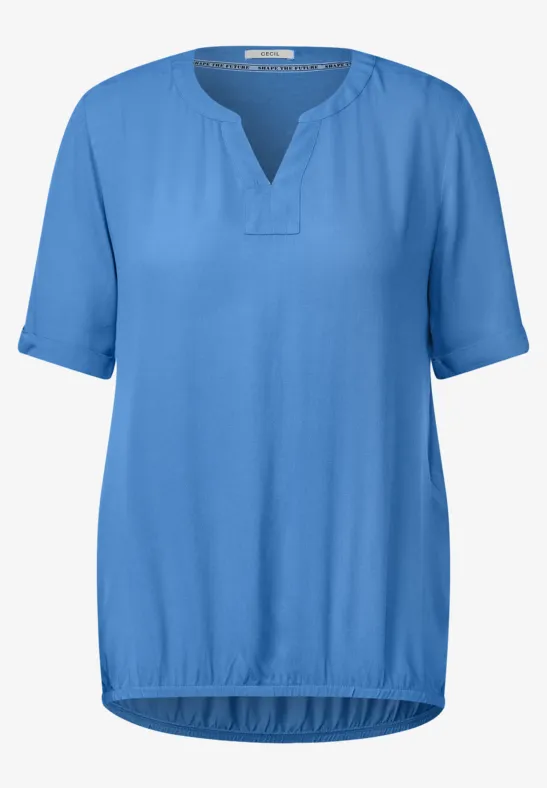 Bluse im Materialmix marina blue