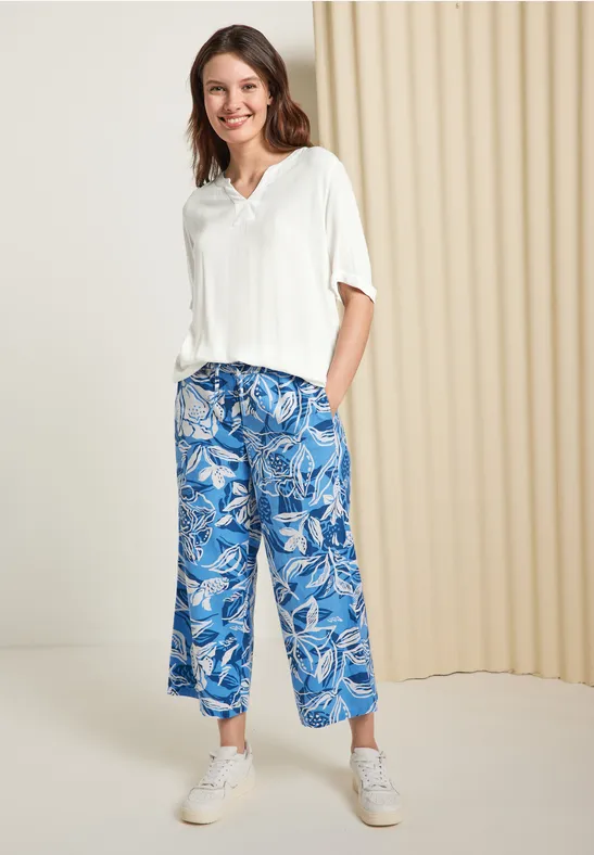 Bluse im Materialmix vanilla white