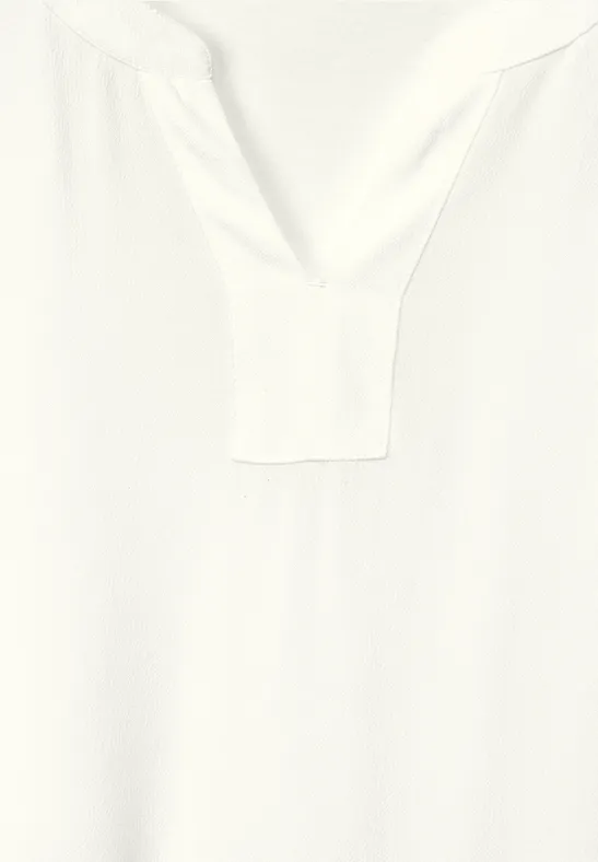 Bluse im Materialmix vanilla white