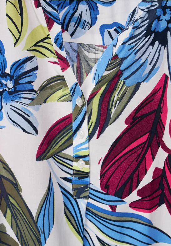 Bluse mit Blumenprint vanilla white