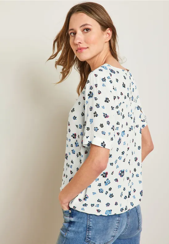 Bluse mit Blumenprint vanilla white