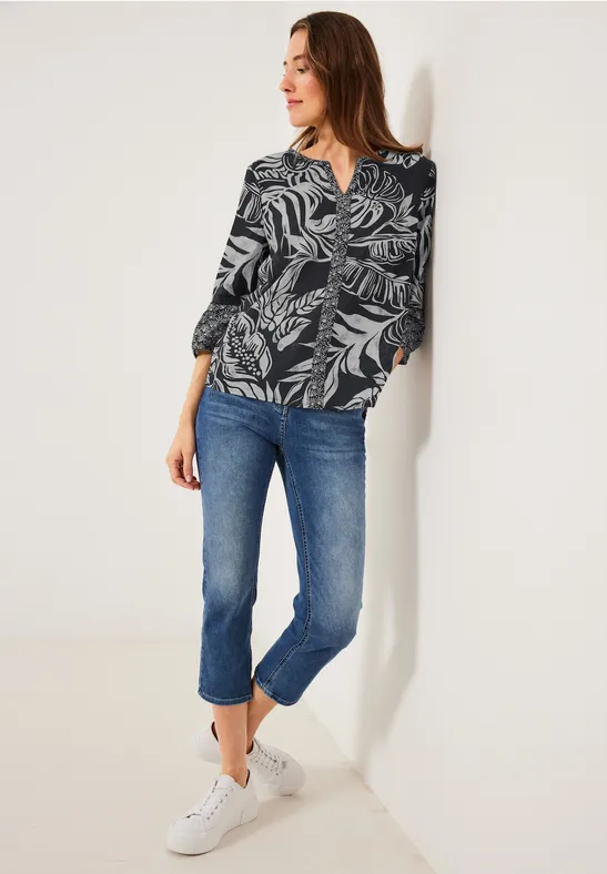 Printmix Bluse carbon grey