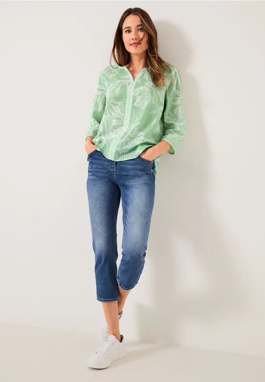 Blouse met printmix fresh salvia green