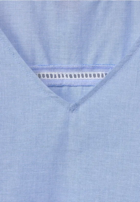 Chambrée V-Neck Bluse blouse blue