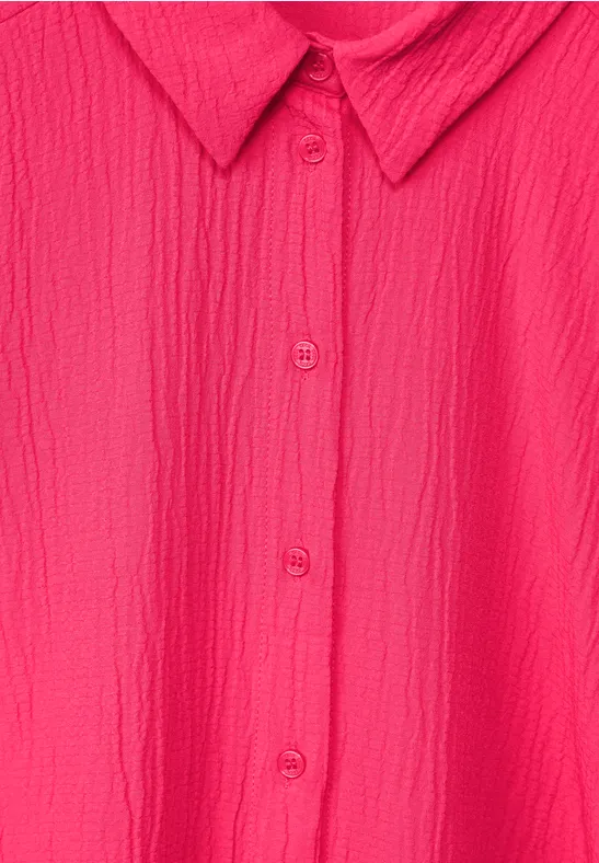 Bluse mit Knotendetail strawberry red