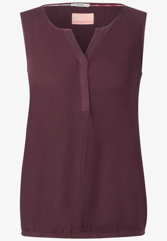 Unifarbenes Blusentop wineberry red