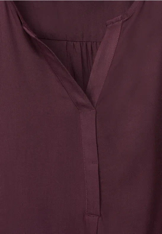 Unifarbenes Blusentop wineberry red