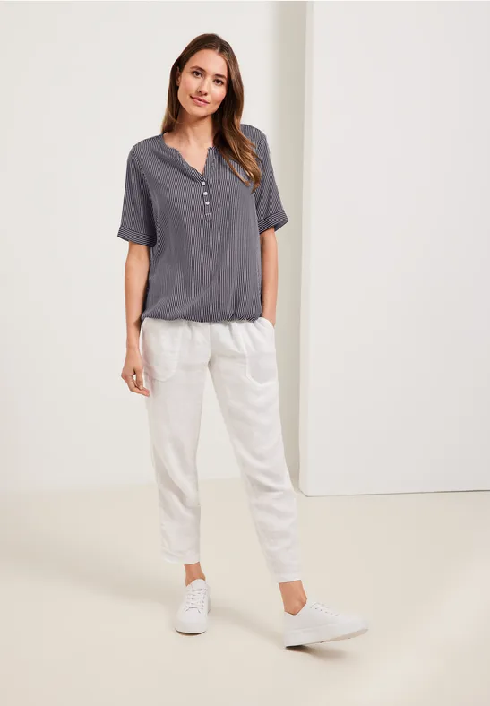 Bluse mit Turn-Up Ärmel carbon grey