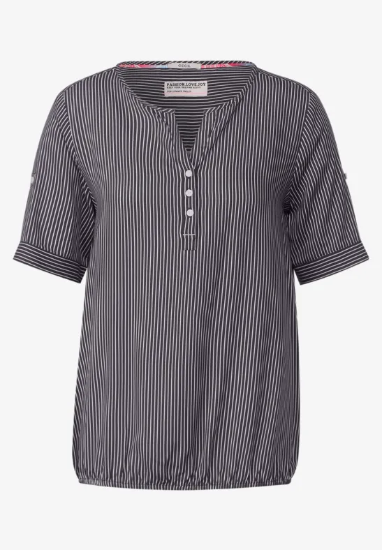 Bluse mit Turn-Up Ärmel carbon grey