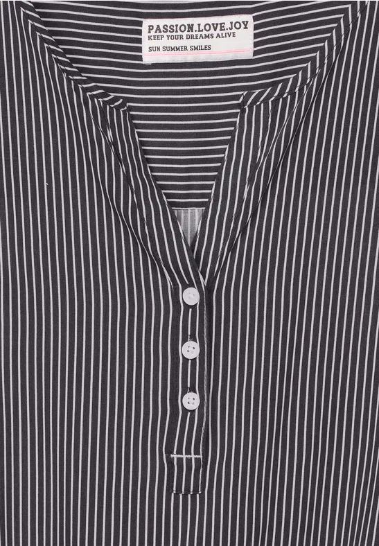 Bluse mit Turn-Up Ärmel carbon grey