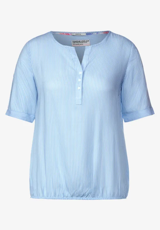 Bluse mit Turn-Up Ärmel tranquil blue