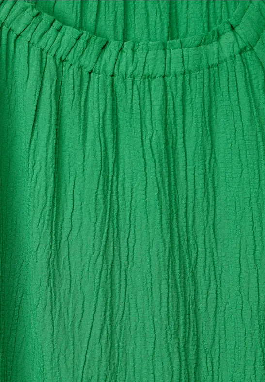 Unifarbene Struktur Bluse fresh green