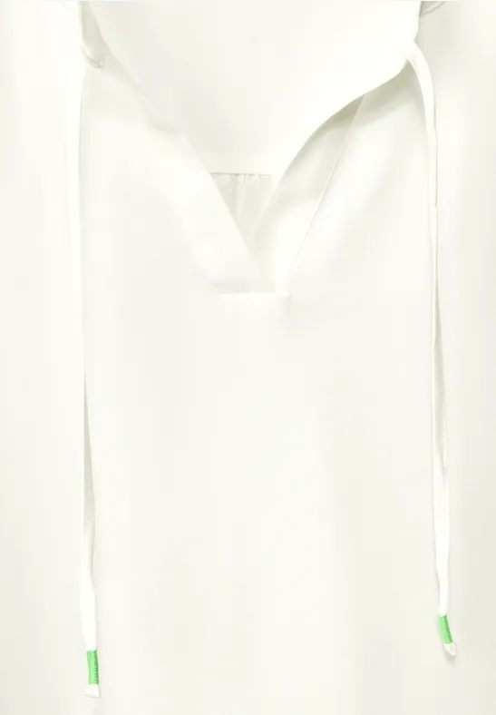 Blusentop in Unifarbe vanilla white