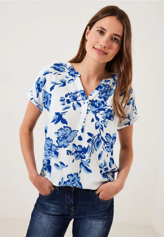 Bluse mit Print vanilla white