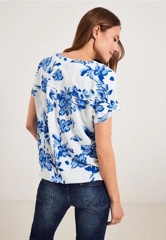 Bluse mit Print vanilla white