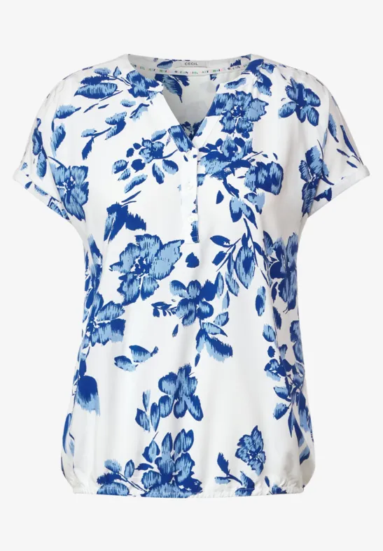 Bluse mit Print vanilla white