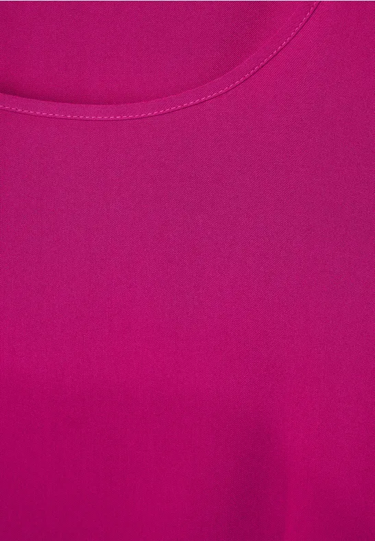 Bluse mit Knotendetail cool pink