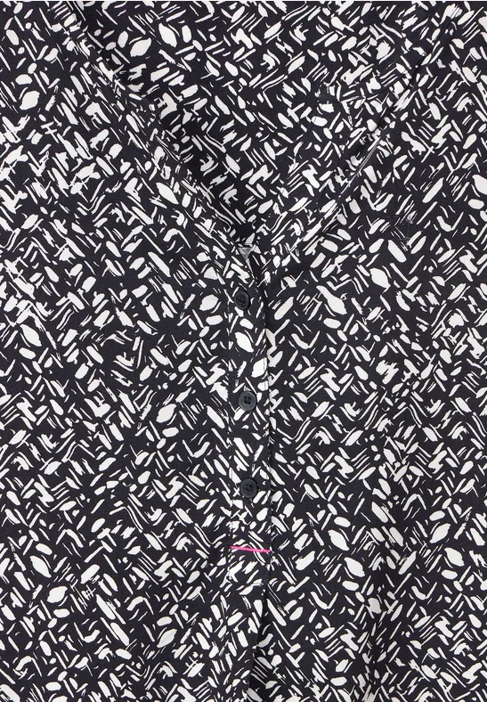 Shirt met multicolor print night sky blue