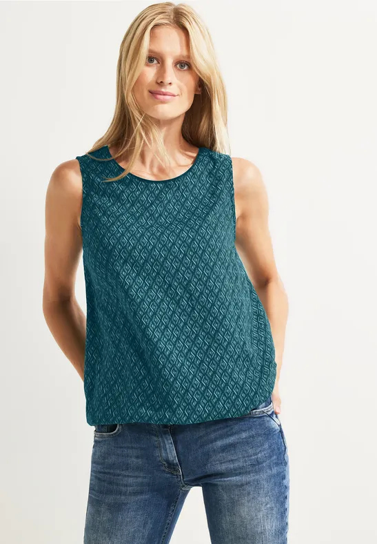 Minimalprint Top deep lake green