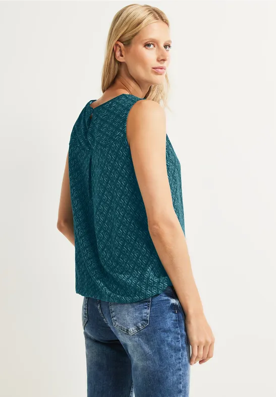 Minimalprint Top deep lake green
