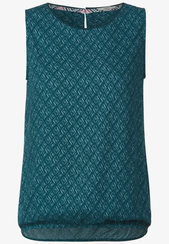 Minimalprint Top deep lake green