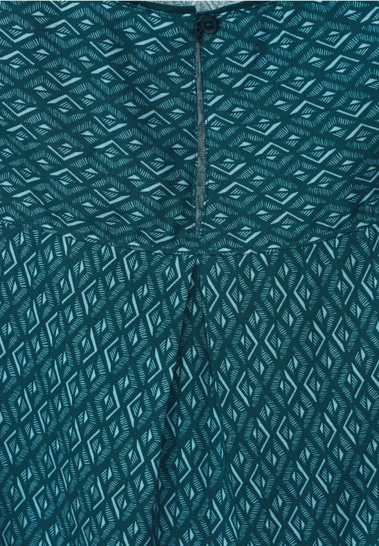 Minimalprint Top deep lake green