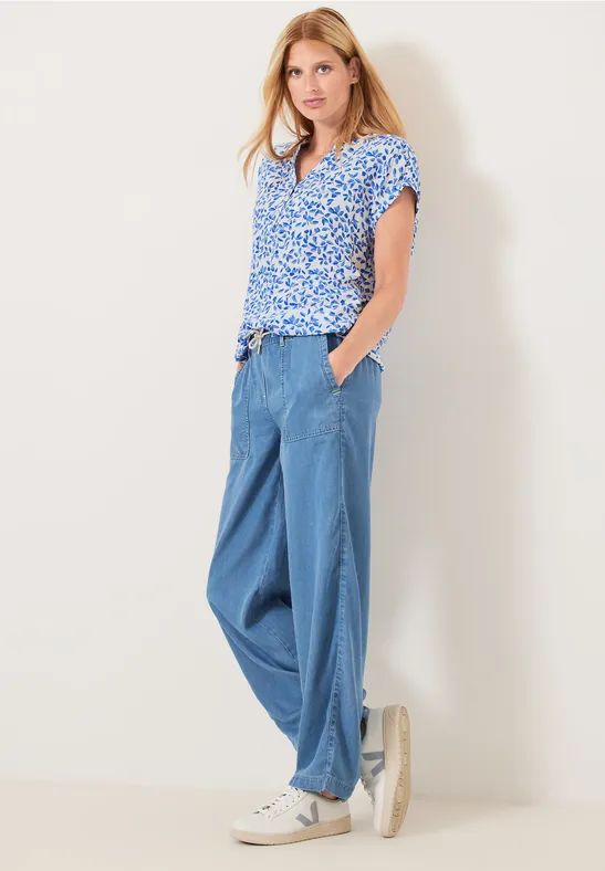 Blouse met bloemenprint vanilla white