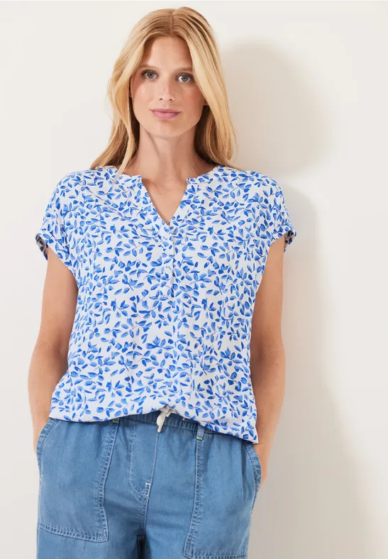 Blouse met bloemenprint vanilla white