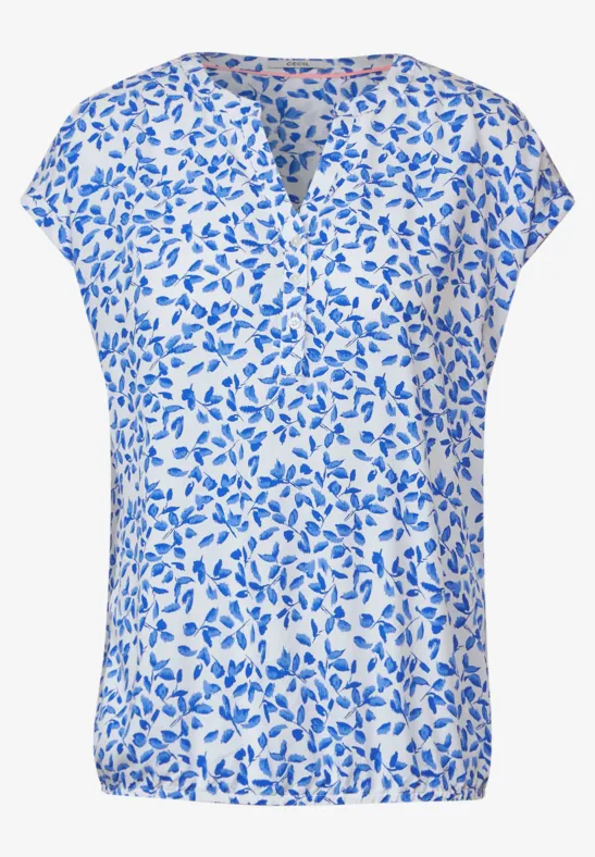 Blouse met bloemenprint vanilla white